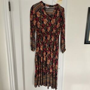Bohemian Floral Long Sleeve Dress